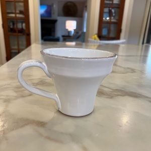 Vietri coffee mugs, Set of 6, white